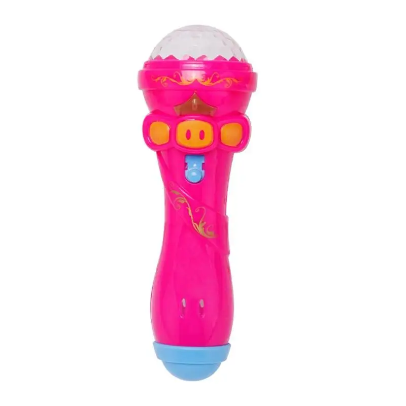 Microphone Model Lighting Flashing Projector Toys Wireless Music Karaoke Micro Kids Toy Gift Creative Funny Dynamic Shine