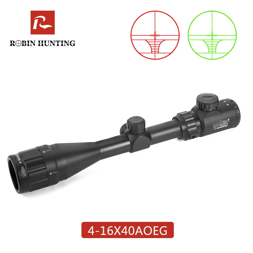 Прицел для винтовки Robin Hunting 3 9x32 4 16x40 оптический прицел 6 24x50 тактический красный