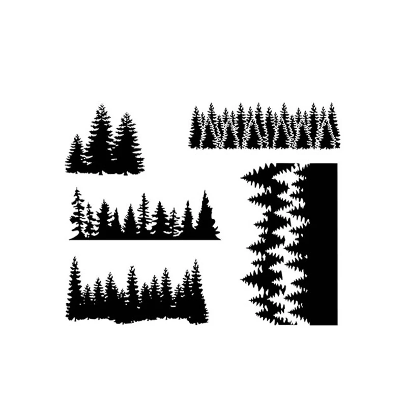 

Tree Rubber Stamps for Scrapbooking Thick Forest Stamp New 2019 Silicone Seals Craft Stencil Album Card Making Decoration Sheet