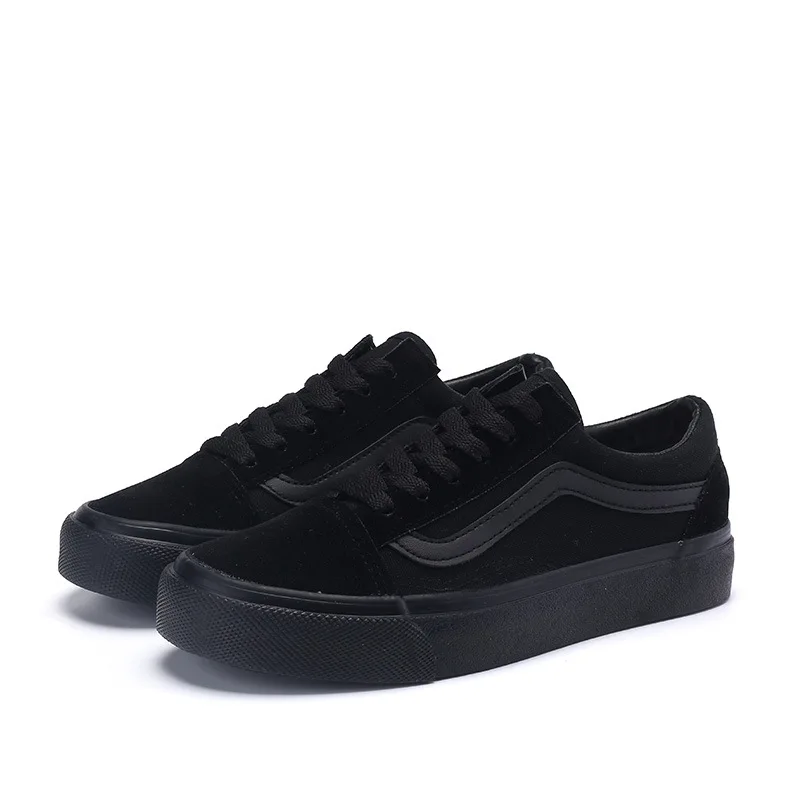 Low top black Модные женские кроссовки; повседневная обувь для пар; Женская Осенняя парусиновая обувь; женские кроссовки на шнуровке; Basket Femme Stars tenis feminino - Цвет: Low top black