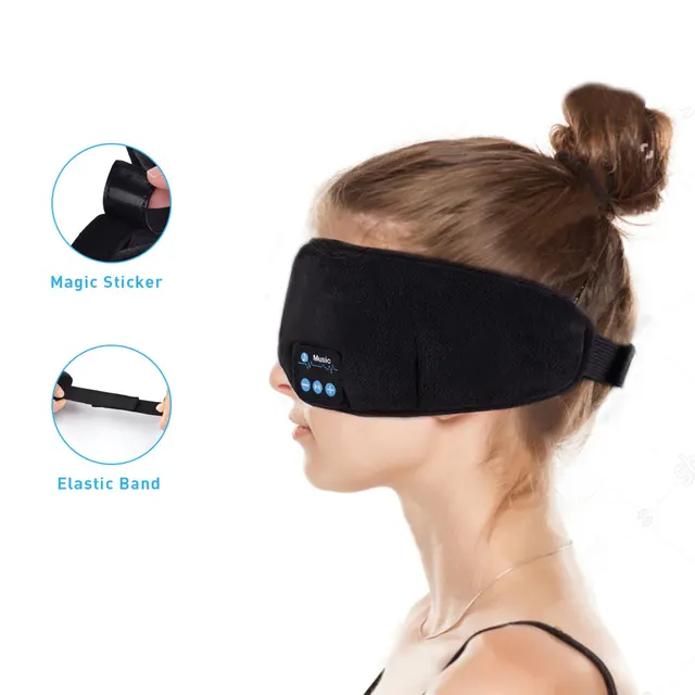 US $12.47 Wireless Stereo Bluetooth Earphone Sleep Mask 5.0 Bluetooth Washable Sleep Soft Earphones Support H