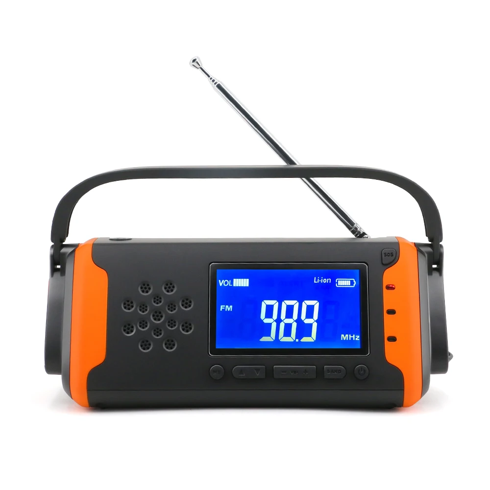 Многофункциональный ручной радио Солнечный Динамо питание AM/FM/WB погода радио солнечные радио с фонариком