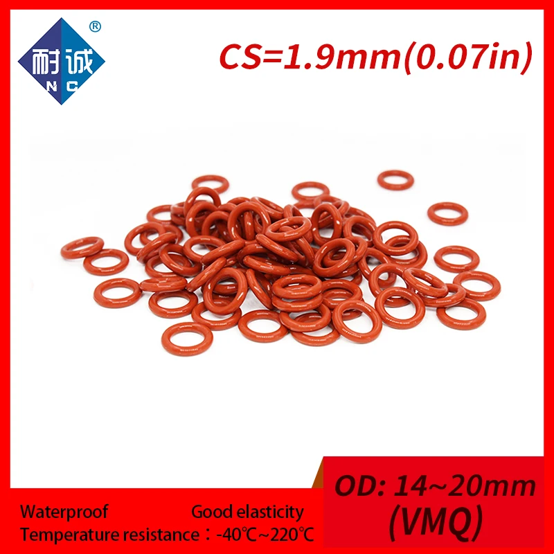 5 /  Ǹ  oring VMQ CS 1.9mm OD14/15/16/17/18/19/20mm ORing  Ǹ O-  Ǹī 