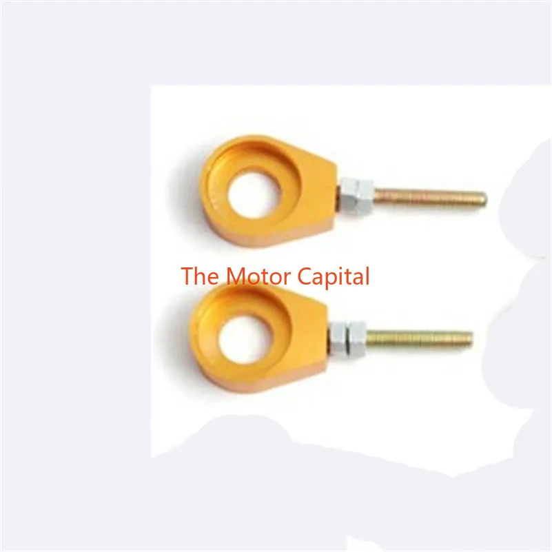 110cc 125cc 140cc Aluminum Chain Tensioner Adjuster Dirt Bike Pit ATV Motorcycle Scooter 12mm or 15mm Rear Wheel axle hole