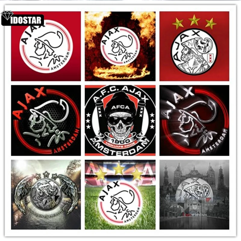 IOOSTAR New 5D Ajax logo diy Diamond Painting Cross Stitch Scenery Full Mosaic Square&round Drill Diamond Embroidery Home Decor