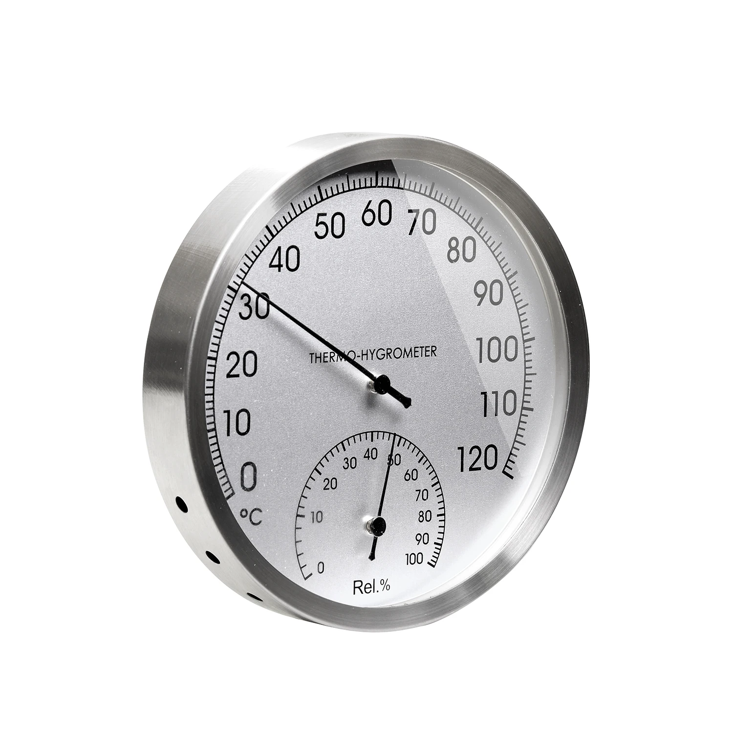 5inches Wall Thermometer Hygrometer Indoor Outdoor Indicator Analog Temperature Meter Humidity Gauge for Saunas Houses Offices