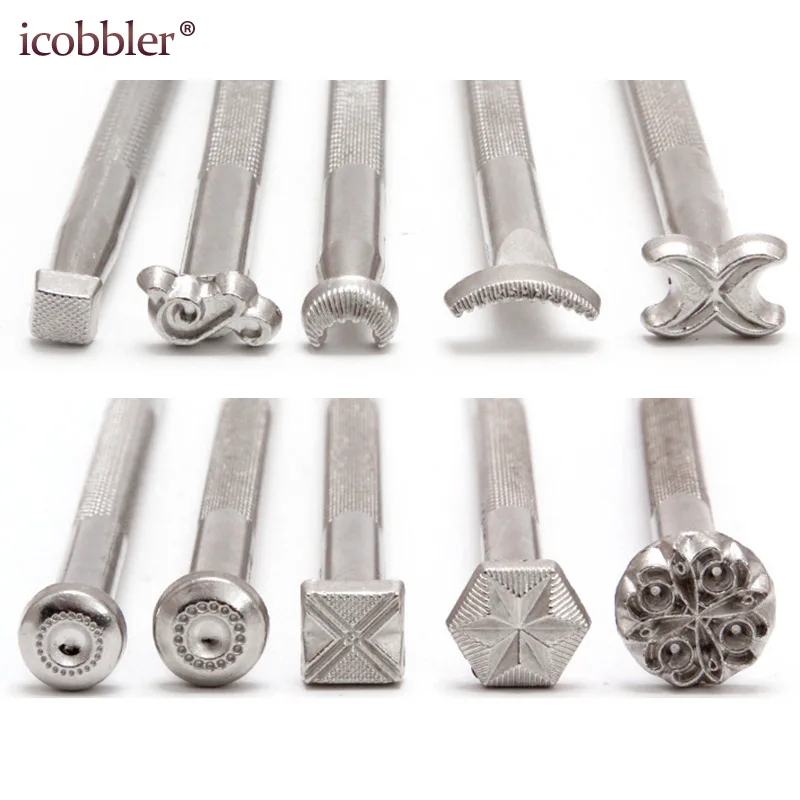 New Patterns Leather Stamp Tools Metal Stamps for Leather Craft Working of The Skin Genuine Cowhide Carving Pattern Flower Totem, leather craft stamps