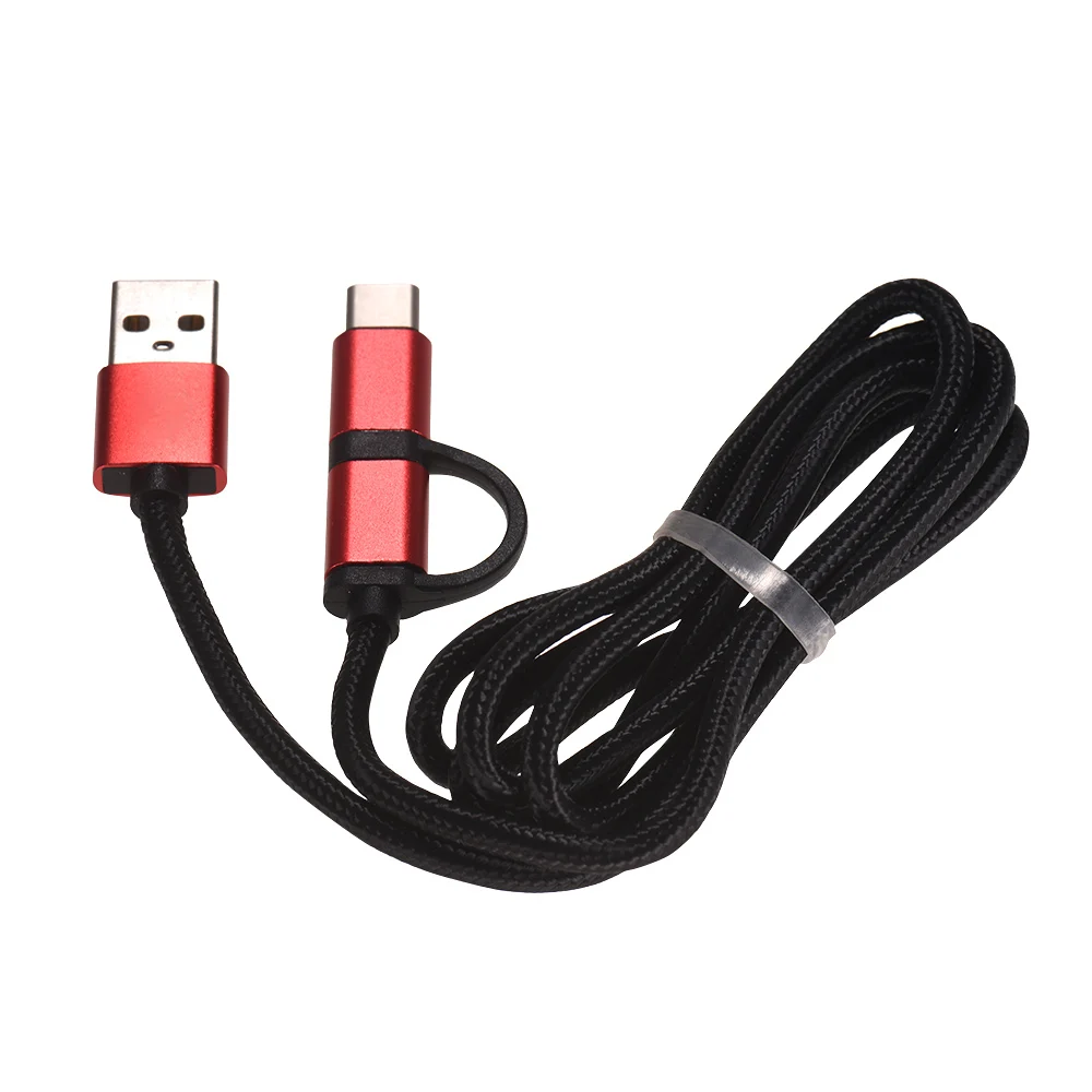 Huawei type C Micro USB 2 в 1 кабель для передачи данных Быстрая зарядка зарядное устройство адаптер прочный зарядный кабель для Galaxy Xiaomi samsung Android