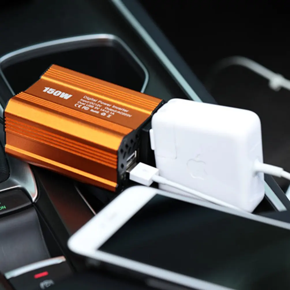 Двойной USB 150 Вт DC 12 В к AC 220 В DC к AC портативный автомобильный инвертор зарядное устройство адаптер конвертер Модифицированная синусоида