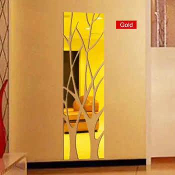 

Wall Sticker Mirror Style Mural Removable Decal Tree Art Decoration For Home Room B88