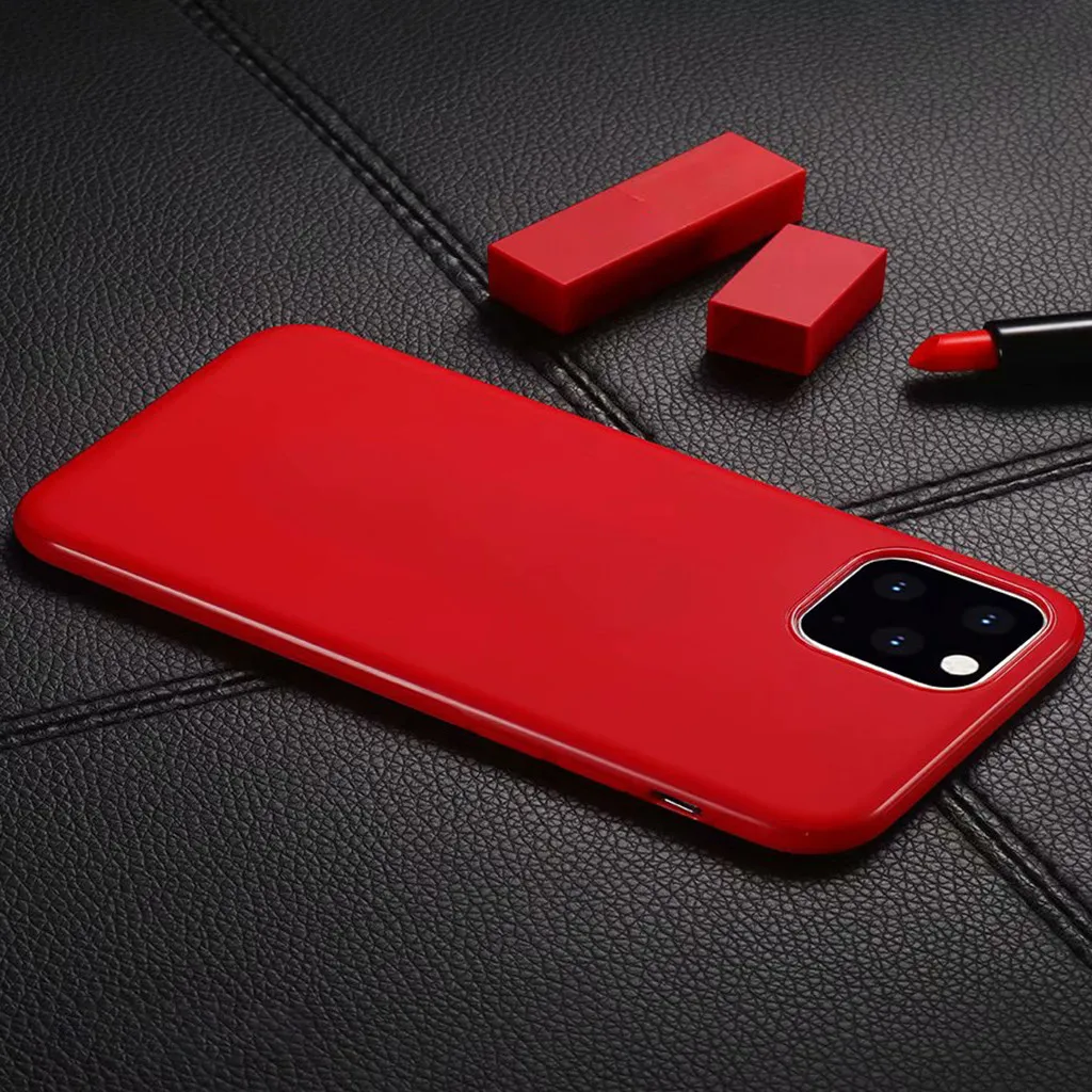 Красный Mosunx для IPhone 11 Pro и IPhone 11 IPhone 11 Max Pro Ультра тонкий магнитный автомобильный держатель Невидимый Встроенный чехол с металлической пластиной - Цвет: Красный