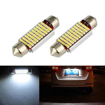 

2x Canbus Error Free 36mm 27 Led Festoon Car LED Number Plate Lights Bulbs For AUDI A4 A2 A3 8L 8P B5 B6 A6 4B A8 D2 TT Q7 4F