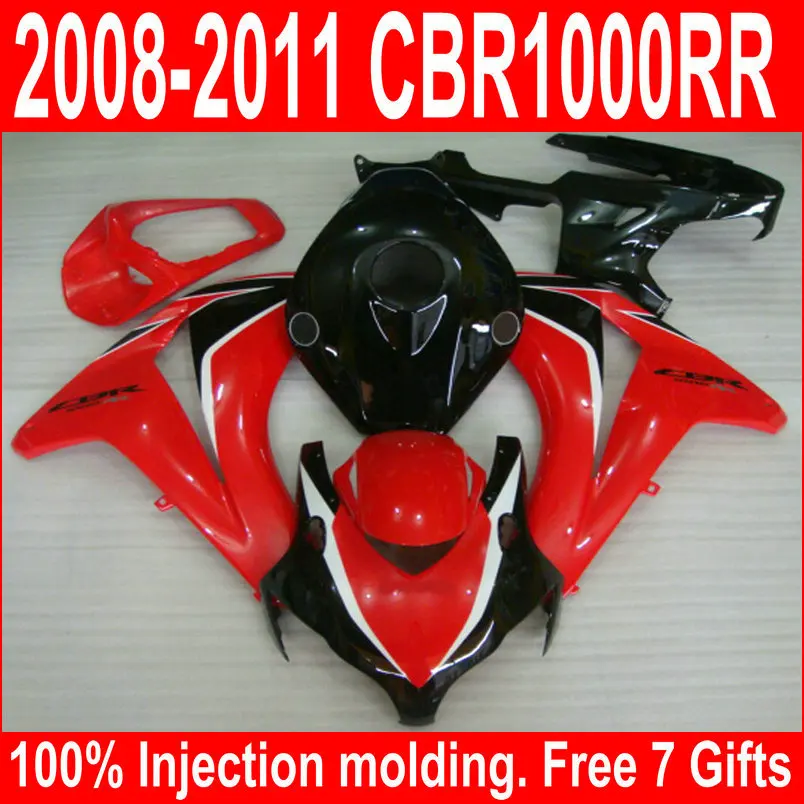OEM Лидер продаж обтекателей для Honda CBR1000RR 08 09 10 11 красно-черные обтекатели комплект CBR 1000RR 2008-2011 SB13