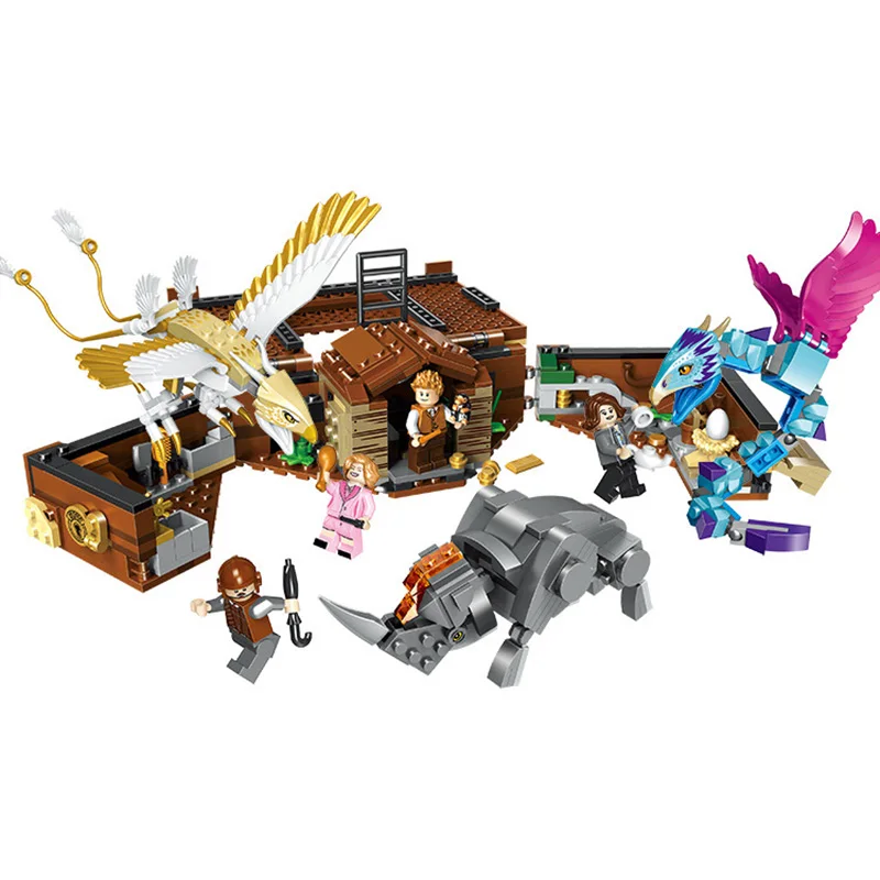 

720pcs New LegoINGlys Harrieds Potterlis Magic Castle Fantastic Beasts Technic Movie Building Blocks Children's Toys Gifts