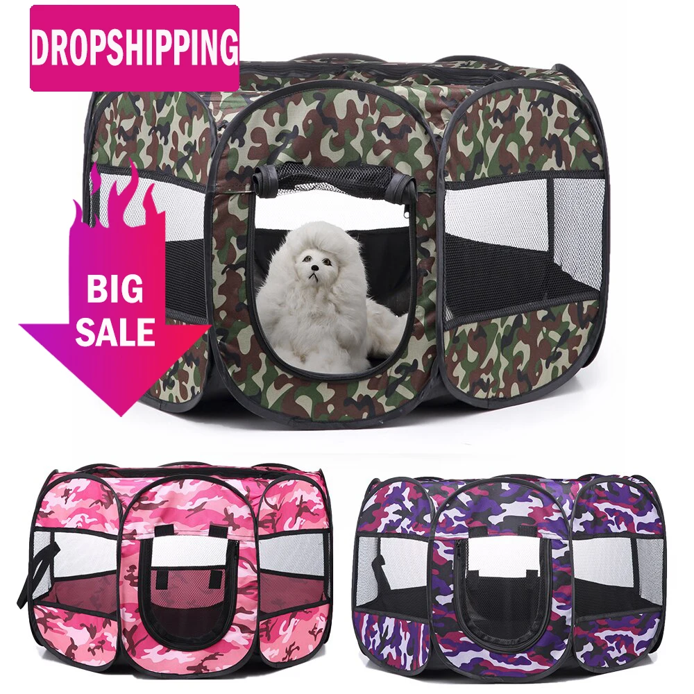 Камуфляж Портативный Складная собачья будка Крытый собака обрешетке заборы