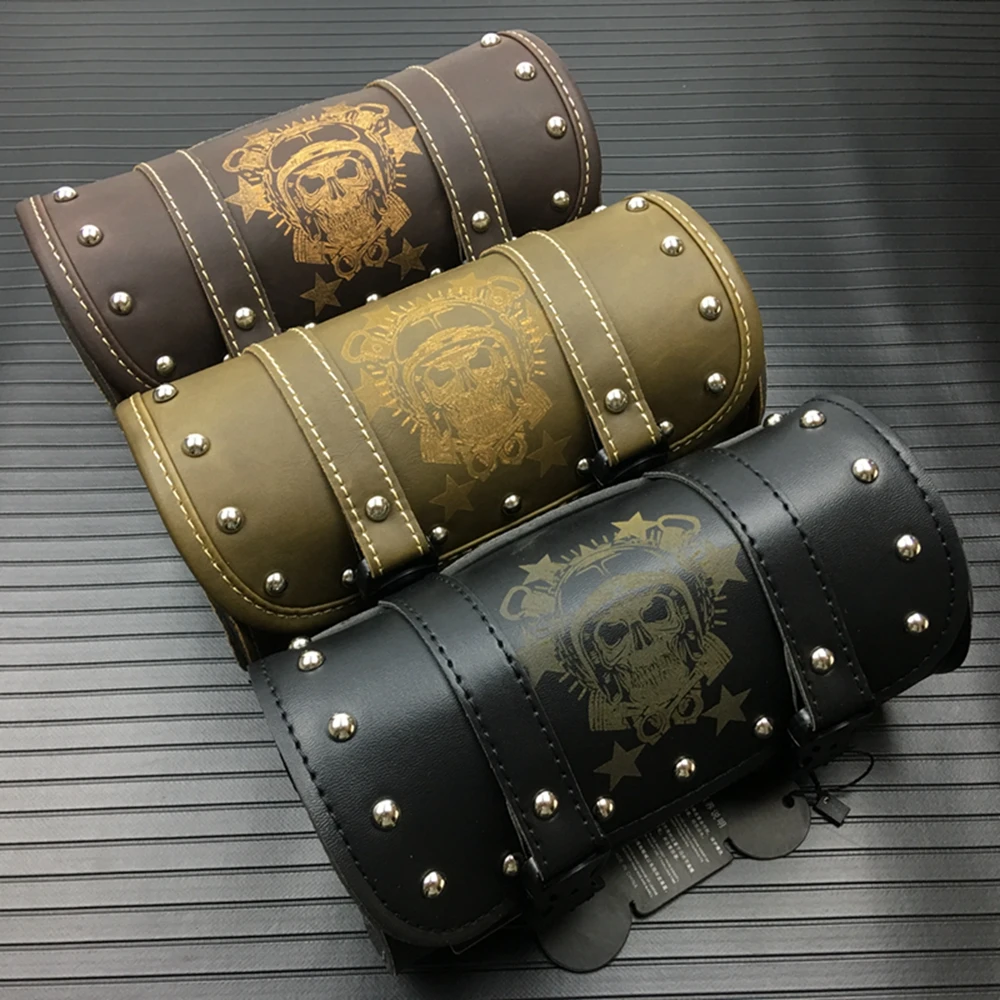 For Harley Sportster XL883 XL1200 Motorcycle Saddlebag Side PU Leather Luggage Saddle bag Storage Tool Pouch-motorcycle saddlebag,motorcycle luggage,motorcycle tool pouch