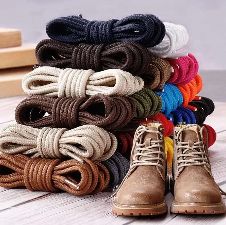Round shoelaces unisex fashion casual sneaker canvas leather shoe laces red black yellow white blue brown shoelaces shoe laces shoe accessories