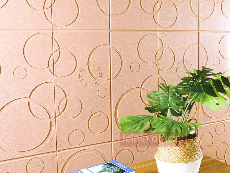 Самоклеющиеся обои для спальни гостиной фон пузырьковый Водонепроницаемый Анти-столкновения 3D Черный Белый круг наклейки на стену