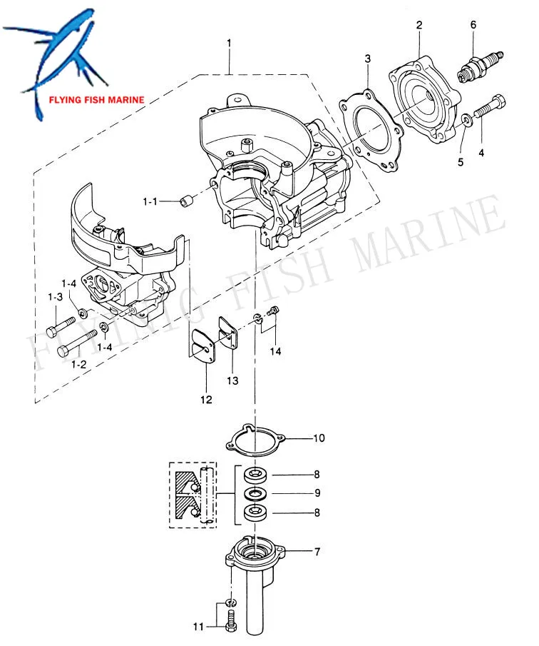16704 27-16704 картер двигателя прокладка головки блока цилиндров Mercury Marine 2-х тактный двигатель 4HP 5HP лодочный мотор