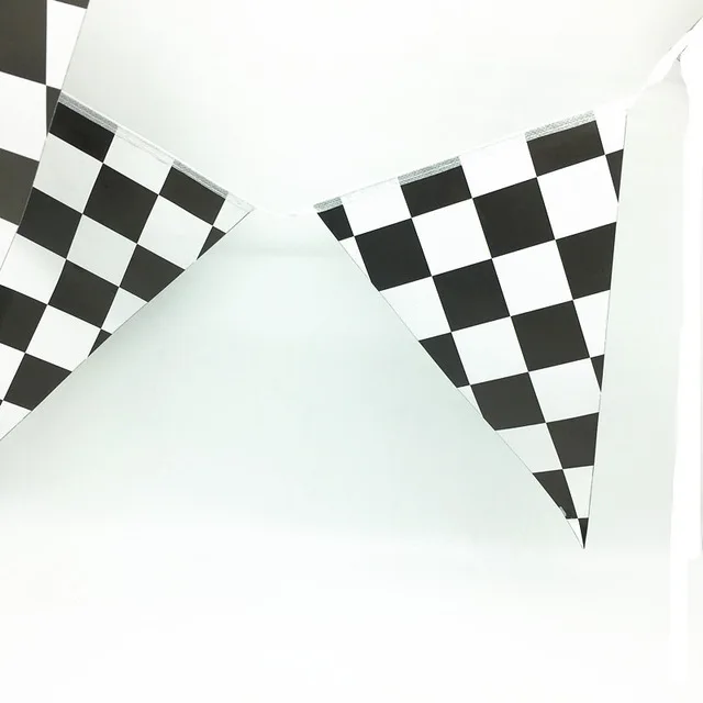 1 компл. Гоночный флаг баннеры черный белый клетчатый гоночный автомобиль торт Топпер флаг день рождения Anniversaire вечерние декоративные Детские игрушки флаг - Цвет: 1set Banner