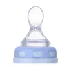 2Pcs Silicone Baby Cereal Feeder Bottle Spoon Toddler Wide Feeding Bottle Spoon Replacement Fresh Food Cereal Squeeze Feeder 2