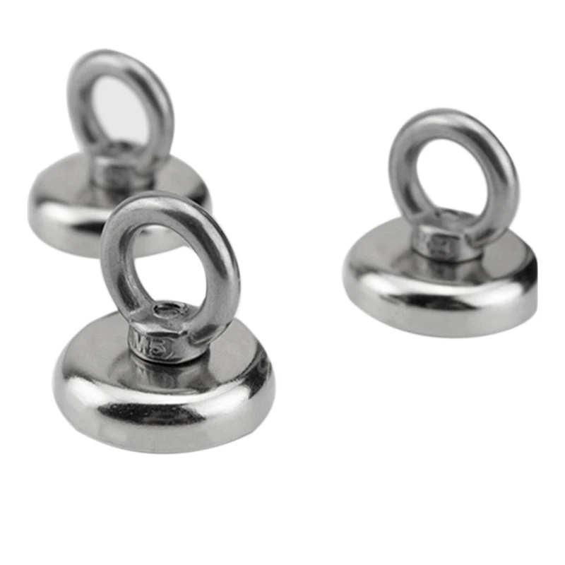 

42/32/36Mm Three Set Of Different Suction Magnetic Pots Ring Fishing Gear Strong Neodymium Permanent Deep Sea Salvage Magnet