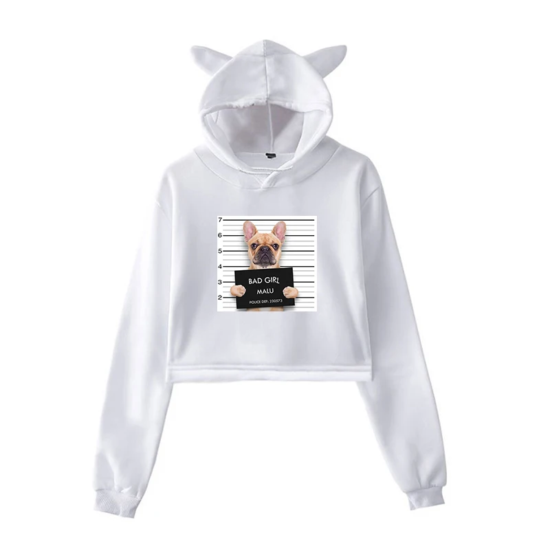 Bad Dog Bad Cat Print Hoodies Women Autumn Winter Warm Pullover Kleding Female Sweatshirts Sportwear Dropshipping Clothing Tops - Цвет: Kawaii Hoodie 7