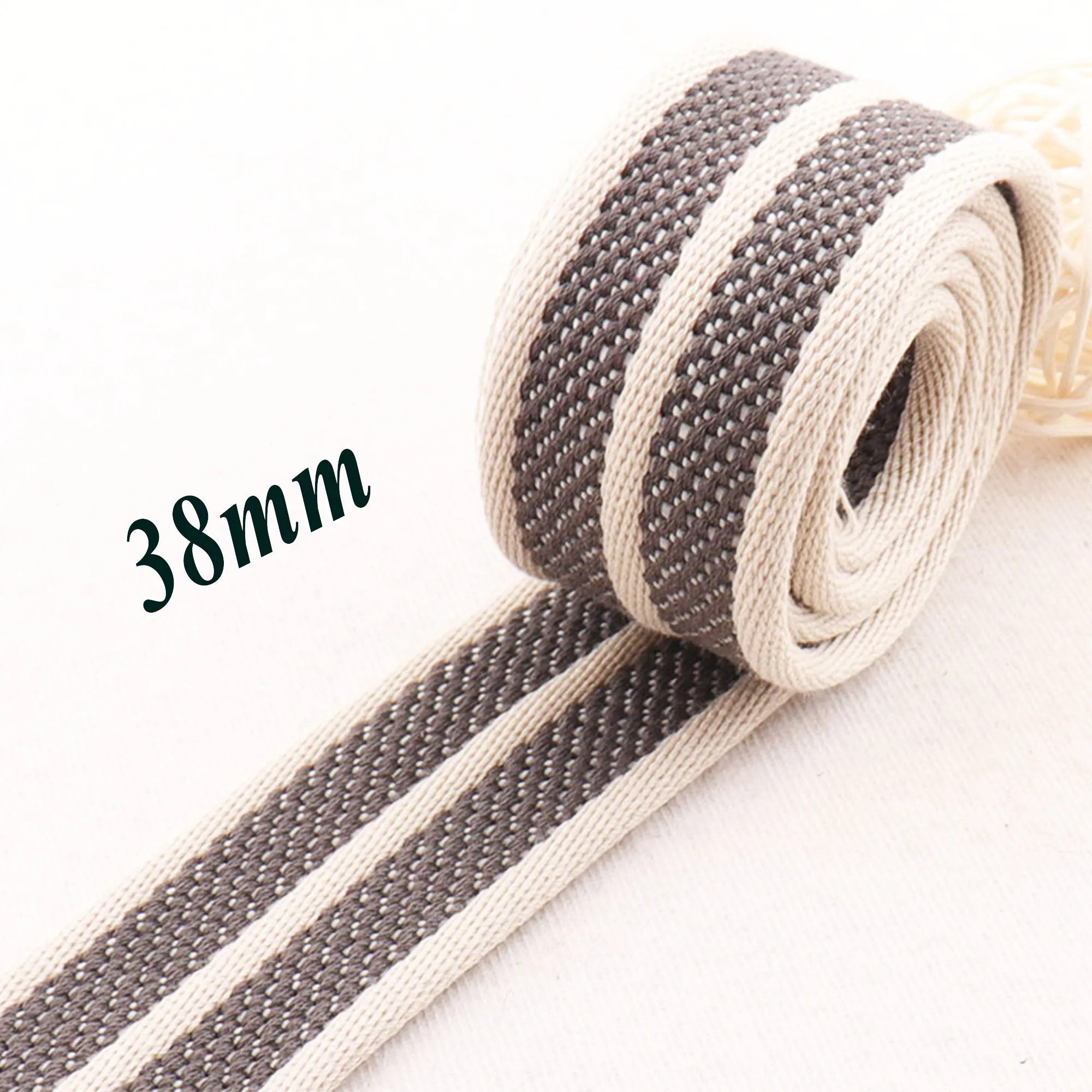 38 мм серый полосатый лямки кошелек ремень лента хаки Край Сумка сумки с ремнями