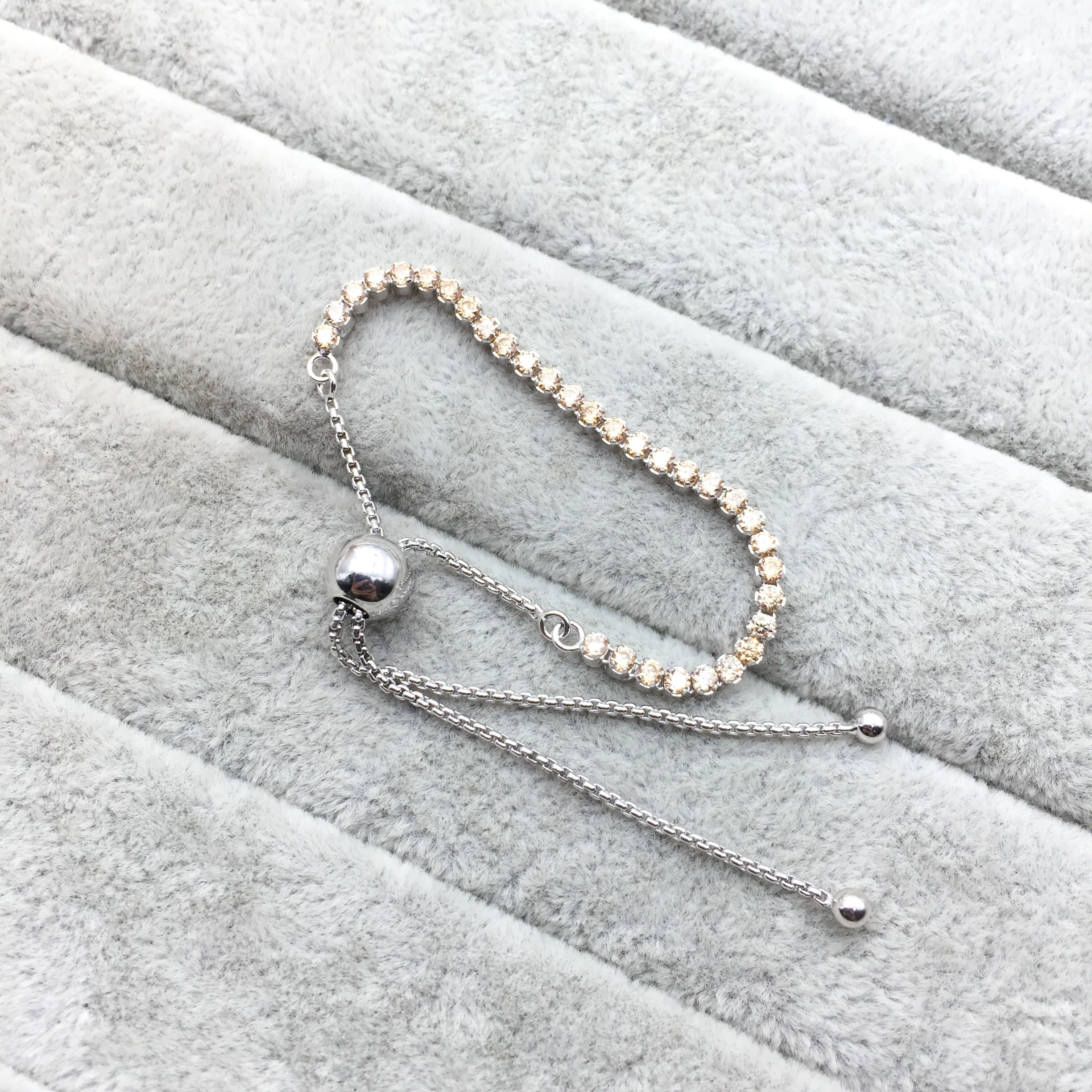 925 пробы Серебряный Классический Goden сверкающая нить браслет женский шарм Индивидуальные ювелирные изделия