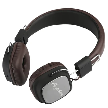 

REMAX HIFI Retractable PU Wired Control Headphones with Microphone Gaming Headset PC Headset - Brown