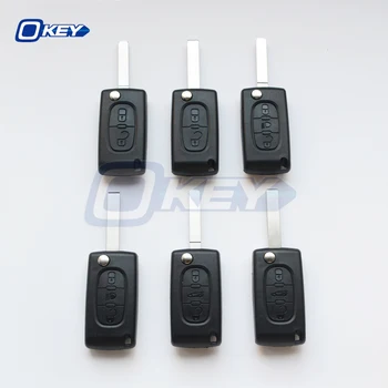 

Okey ASK 433Mhz ID46 For Citroen C2 C3 C4 C5 C6 C8 3 Buttons light Flip Remote Car Key Fob VA2/HU83 Blade CE0523