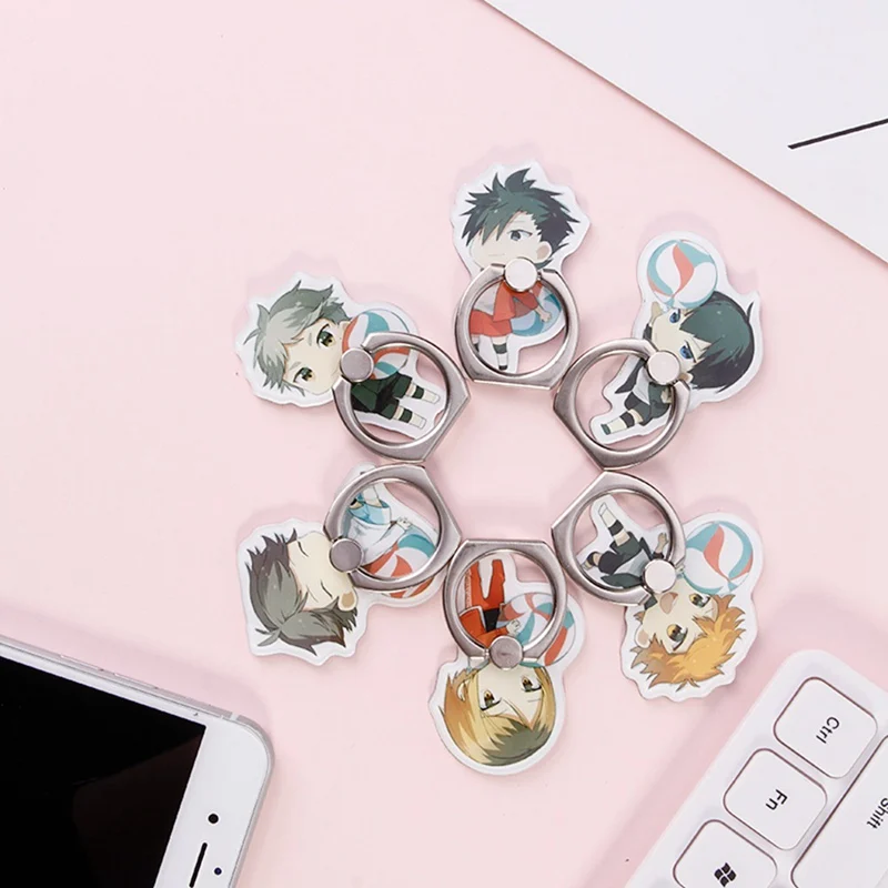 Anime Haikyuu 360 Degree Rotating Kawaii Fun Phone Stand Acrylic Mobile Phone Finger Ring Holder