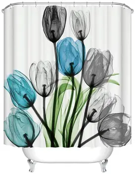 

Shower Curtain Artistic Bathroom Decoration Waterproof Polyester Fabric Shower Curtain Set Contains 12 Shower Hooks