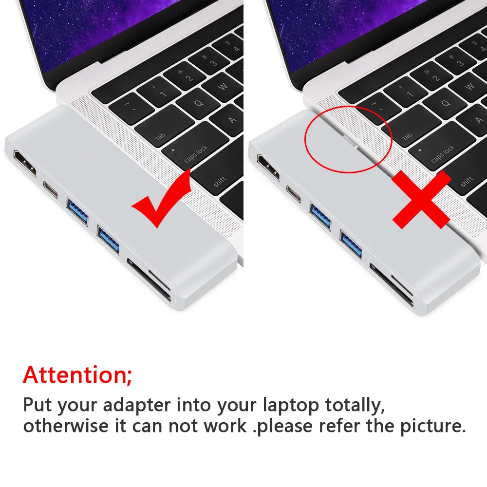 Redlai USB C Hub к HDMI 4K 2 3 0 PD SD/TF слот для кардридера адаптер MacBook Pro/Air 2018 2019 ноутбука Type