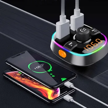 4 USB ポート 3 ウェイ車のシガーライターソケットスプリッタ 120 ワット出力電源アダプタ 12 〜 24V 充電器高速充電電圧計ディスプレイ