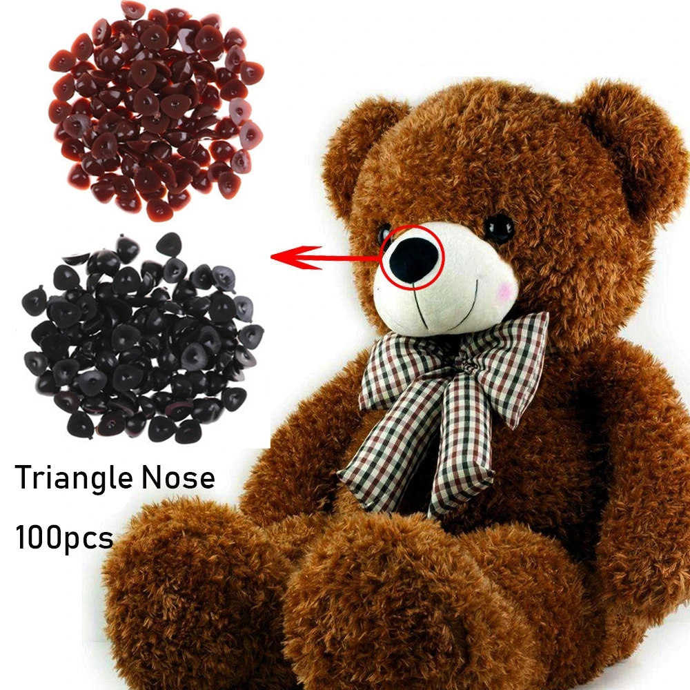 100pcs/bag Triangle Nose for DIY Doll Girl DIY Toys Bear Crafts Plastic Toy Safety Noses Crafts Making Puppet Accessories Parts 3