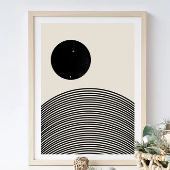 

Woodblock Art Canvas Painting Picture Mid Century Illustration Ocean Waves Poster Prints Nautical Wall Art Decor Home Decoration