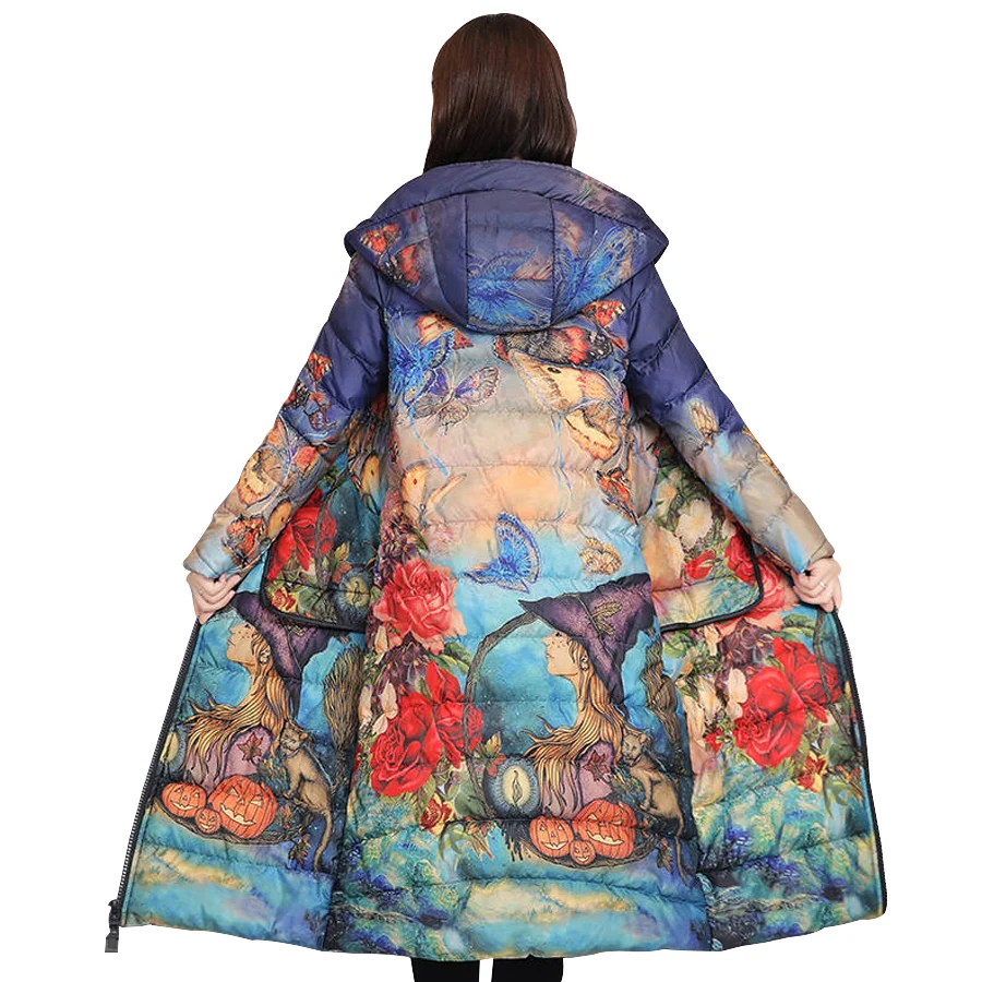  2019 winter jacket women Thin warm down cotton padded Sustans hooded Coat women clothing long outwe
