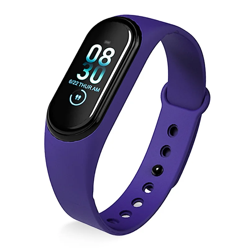 Blue Смарт Браслет часы Podometer M4 Band монитор сердечного ритма пульсометр измерения артериального давления Пульс умный релог для Mi banda 4 - Цвет: Blue