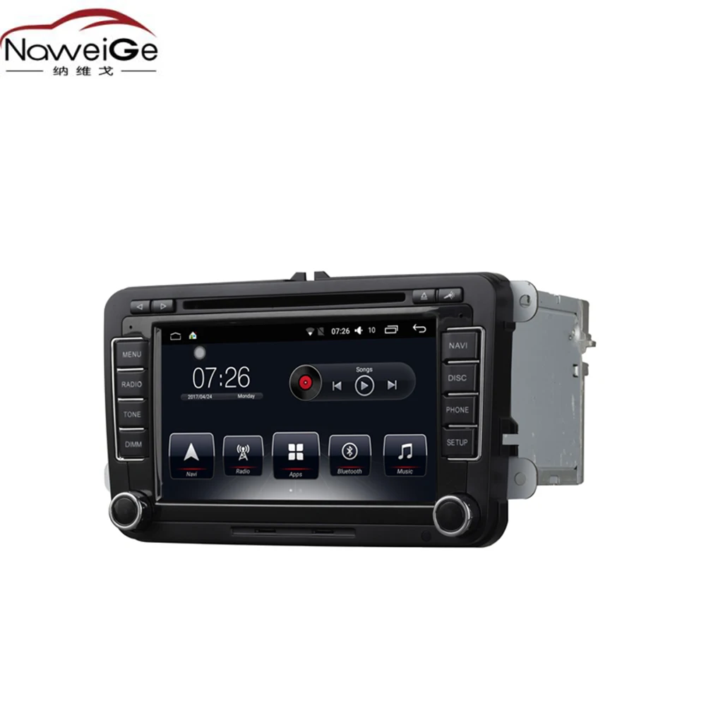 Автомагнитола NaweiGe T30 7 дюймов Android 8 ядер 1 2 + 32 ГБ GPS навигация мультимедиа для VW Passat
