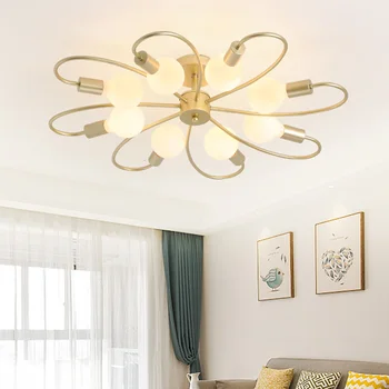 

Modern LED Ceiling Chandelier Lighting Home Creative Golden 3/6/8 heads Molecular Chandeliers Living Room Bedroom Kitchen Light