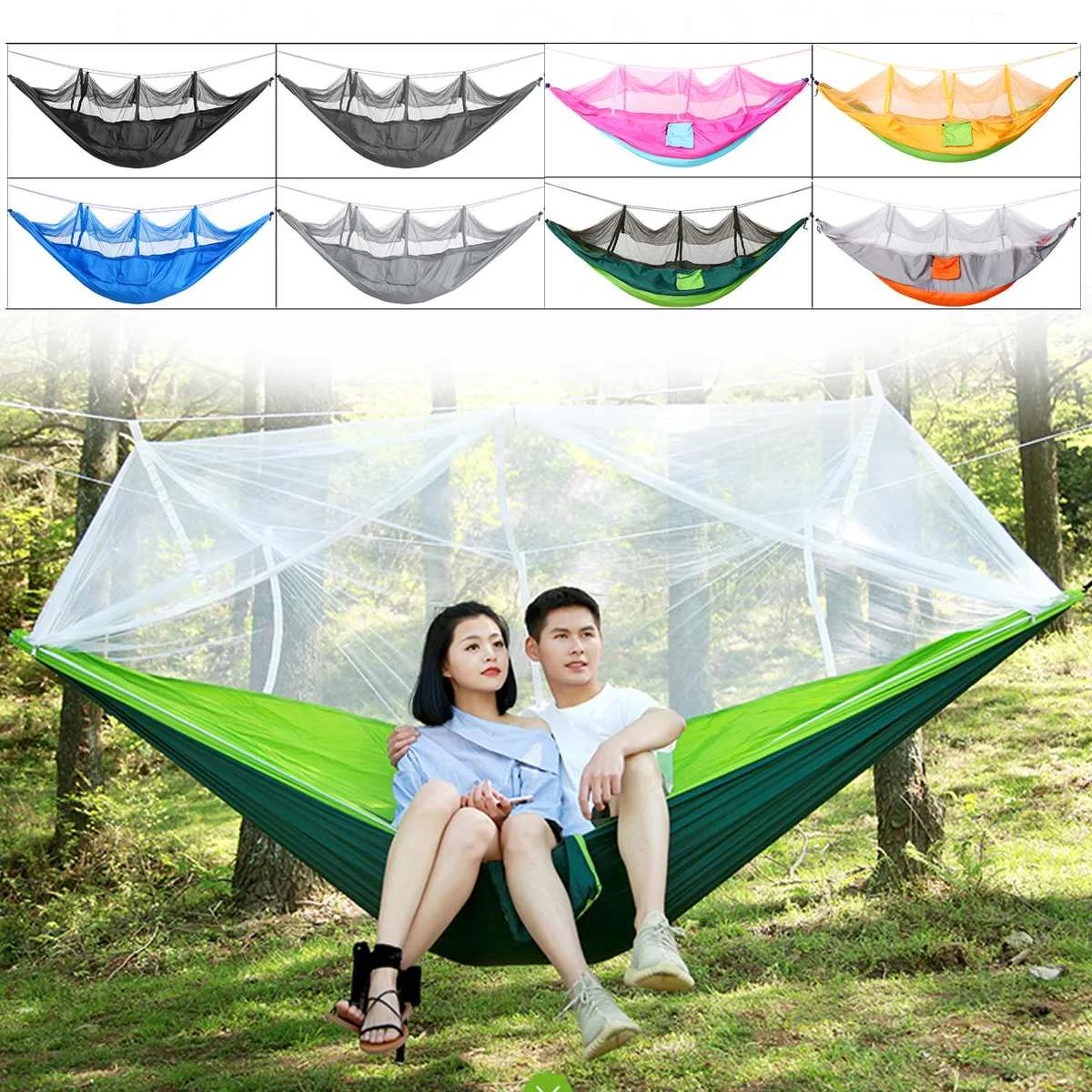 

Outdoor Camping Mosquito Net and Hammock Keep Insect Away Backpacking Tent Double Camping Bed Anti Mosquito Net Bed Tent Mesh