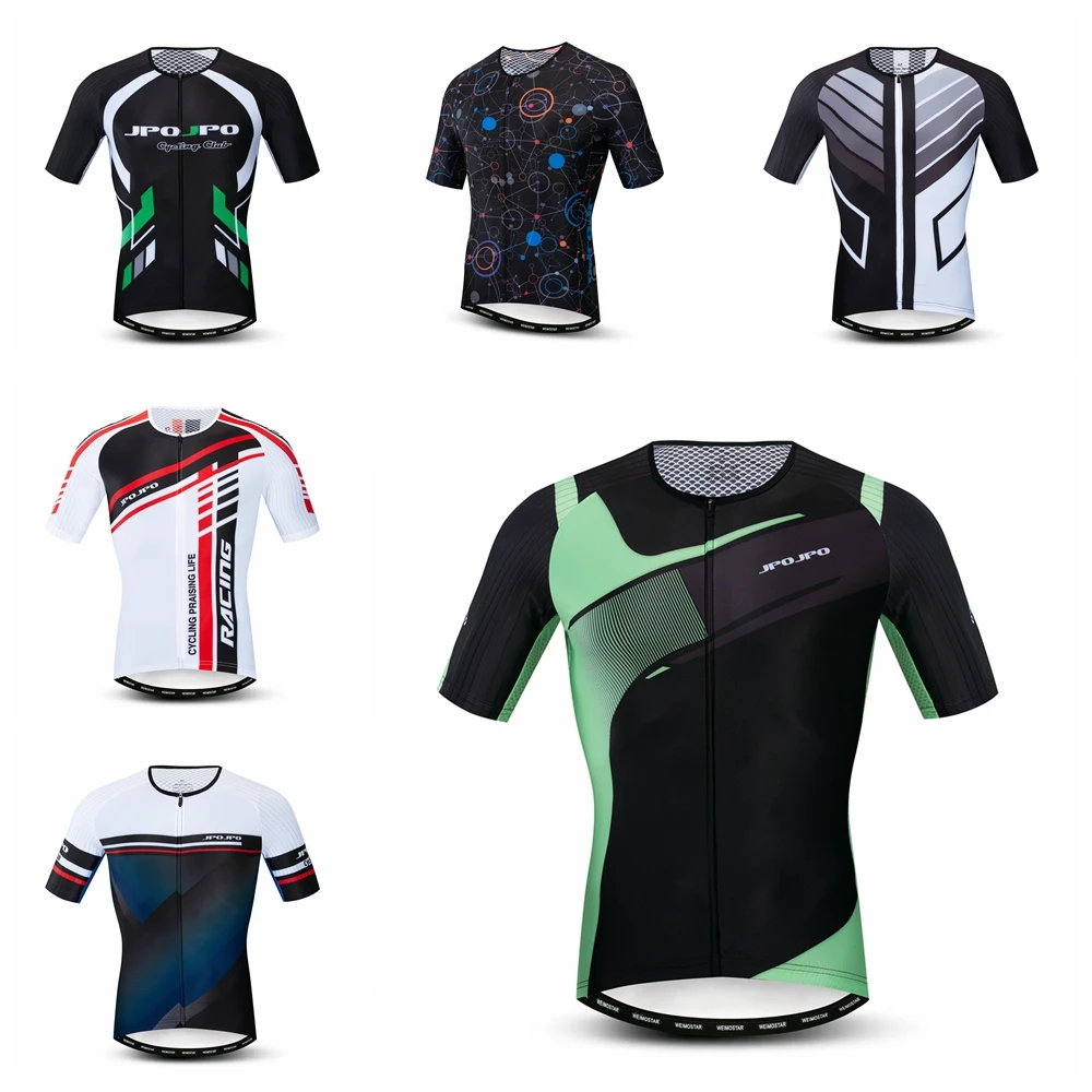 

New 2019 Men Cycling Jersey MTB bike short sleeve bicycle tops Breathable Outdoor Sportswear maillot ropa ciclismo Black