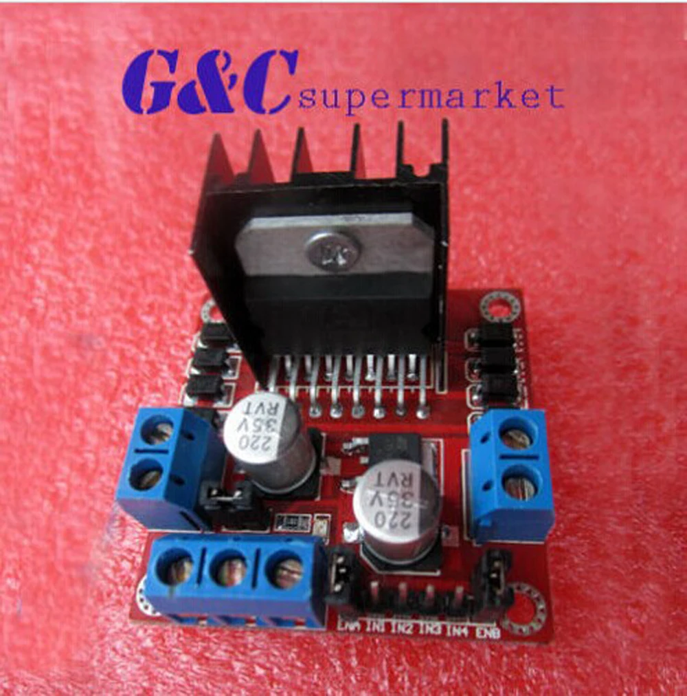 

1PCS L298N Dual Stepper Motor Driver Controller Board Module RED Electronic Component Fitting Compatible Board
