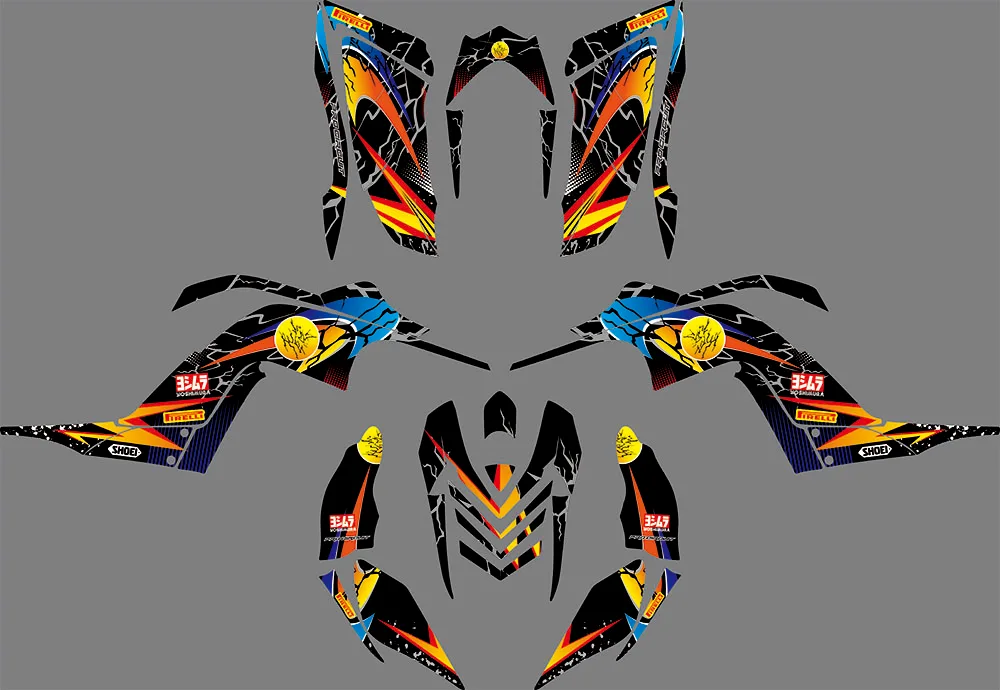

3M 1050 Motorcycle Team Graphic & Backgrounds Decal Sticker Kits for Yamaha Raptor 700R 2006 2007 2008 2009 2010 2011 2012