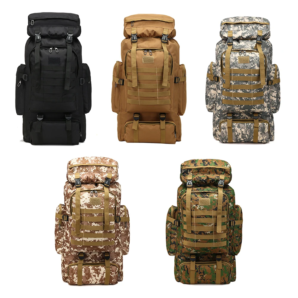 

Outdoor Tactical Camouflage Large Capacity Water Resistance Hiking Bag Camping Scratch Resistant Durable Backpack 5 Colors