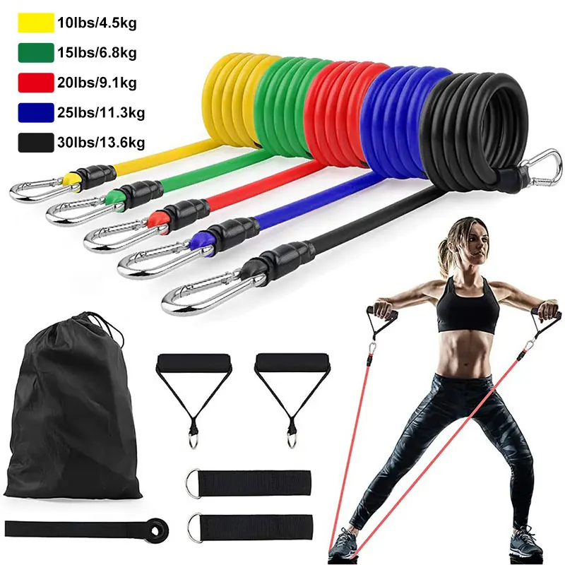 

11Pcs/Set Latex Resistance Bands Crossfit Training Exercise Yoga Tubes Pull Rope Rubber Expander Elastic Bands Home Gyms Fitness