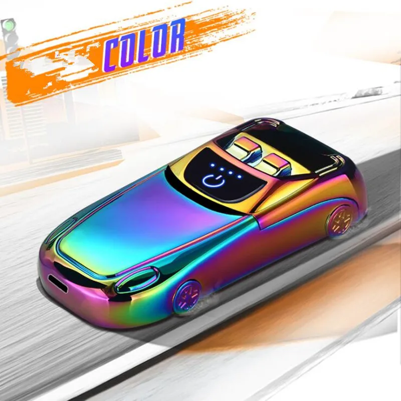 USB меняющаяся ветрозащитная беспламенная Зажигалка для сигар двойная дуга сенсорная Зажигалка Электронная зажигалка спортивная модель автомобиля зажигалки
