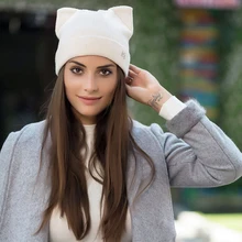 Yo-Young, зимняя вязаная шапка для женщин и девочек, милая шапка с котом, теплые шапки-бини, зимние вязаные шапки, шапка с рисунком Гравити Фолз, 55-60 см