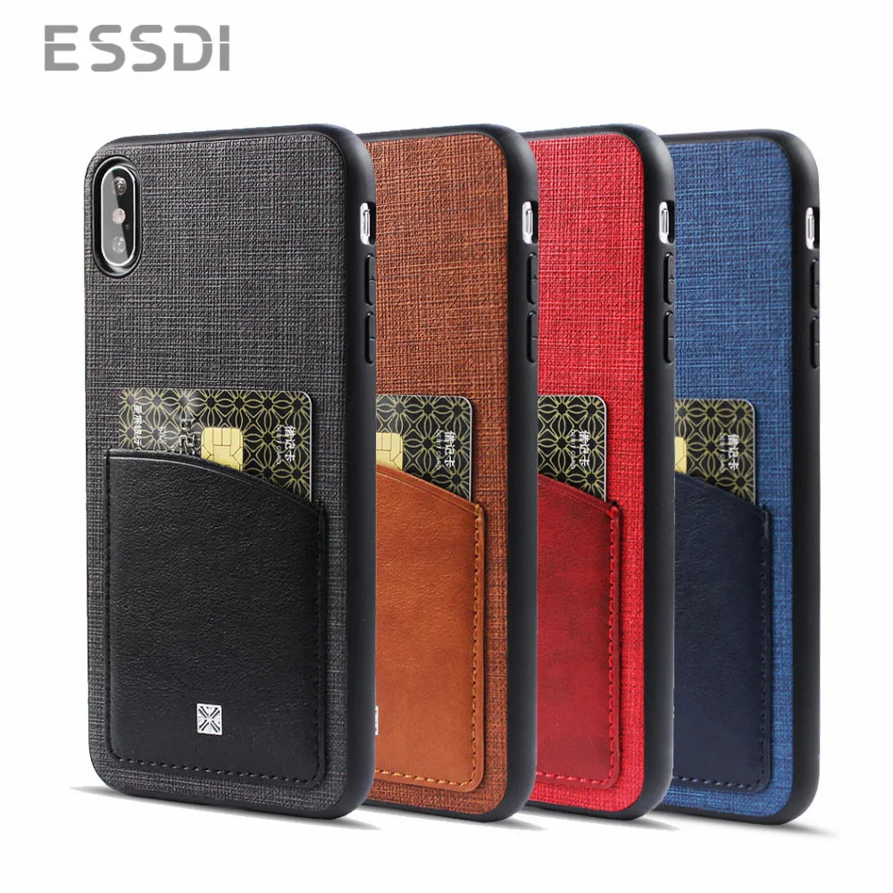 

PU Leather Back Cover For Iphone XR Phone Case For Iphone X XS 7/8/7P/8P Card Slot Case For Iphone 6 6s Cover